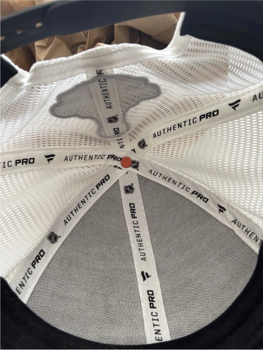 Fanatics Gray and Black CHAMPS Hat with Red/Blue Logo